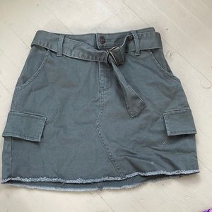 Olive Green Mini Skirt